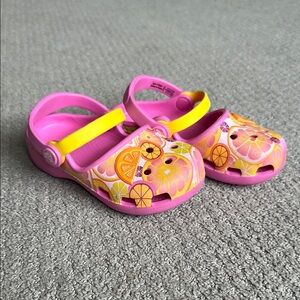 •CROCS• Toddler Girl Mary Jane Style Citrus Theme
